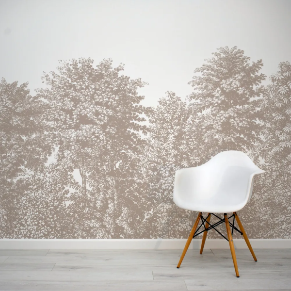 Papel de Parede Floresta Vintage Marrom MP