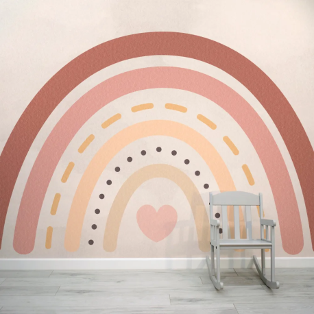 Papel de Parede Arco-ris Aquarela Neutro MP