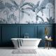 Papel de Parede Tropical Azul Vintage MP