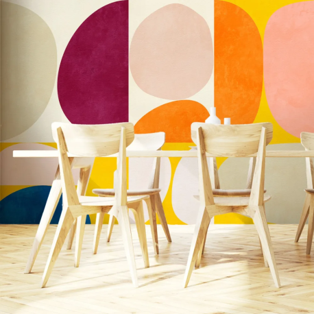Papel de Parede Formas Abstratas do Mid Century MP