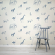 Papel de Parede Safari Azul e Creme MP