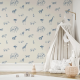 Papel de Parede Safari Azul e Creme MP