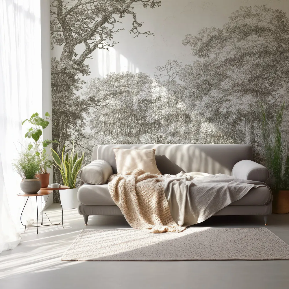 Papel de Parede Countryside Etched Greige MP