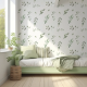 Papel de Parede Aquarela Folhas Verdes Bot�nicas MP