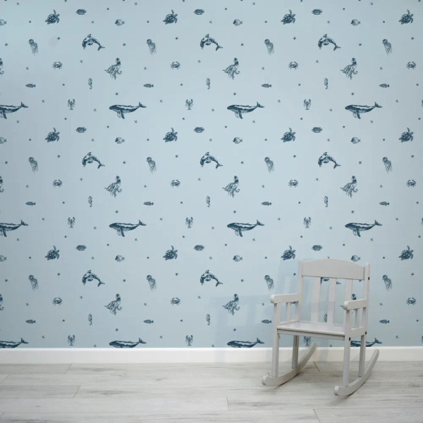 Papel de Parede Fundo do Mar com Animais Marinhos MP