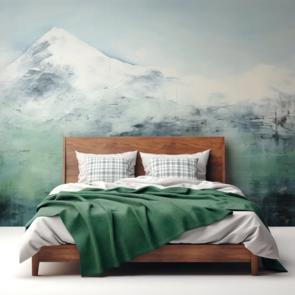 Papel de Parede Montanha Verde Grunge MP