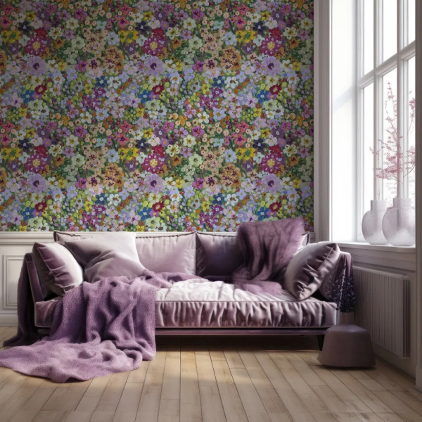 Papel de Parede Jardim Colorido Floral MP
