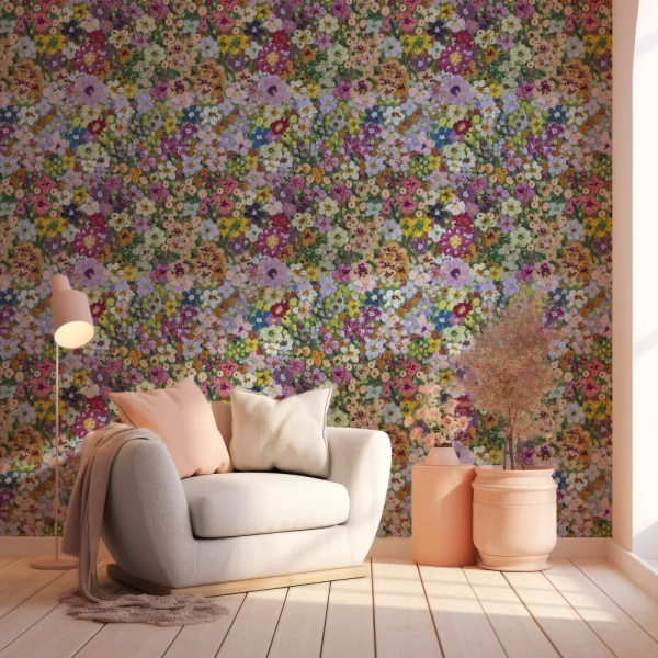 Papel de Parede Jardim Colorido Floral MP
