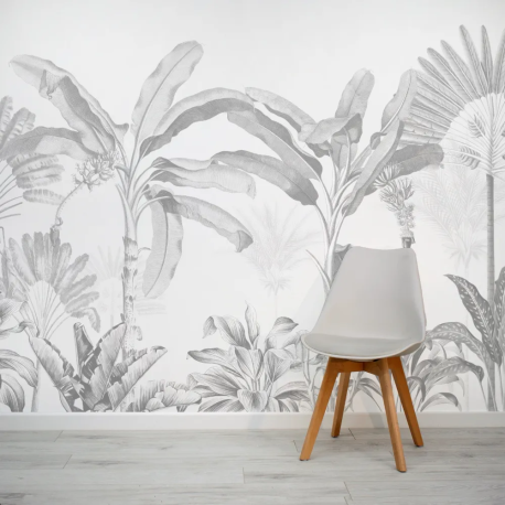 Papel de Parede Jungle Vintage Cinza MP