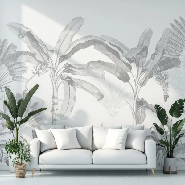 Papel de Parede Jungle Vintage Cinza MP