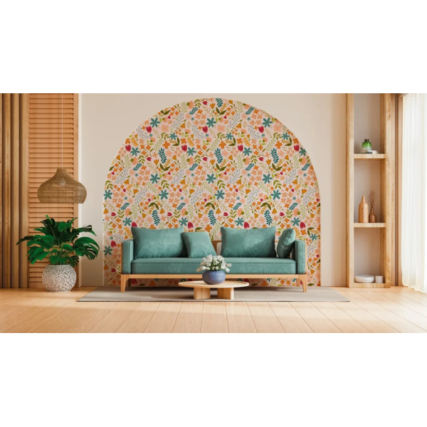 Papel de Parede Floral Rosa Anthea MP