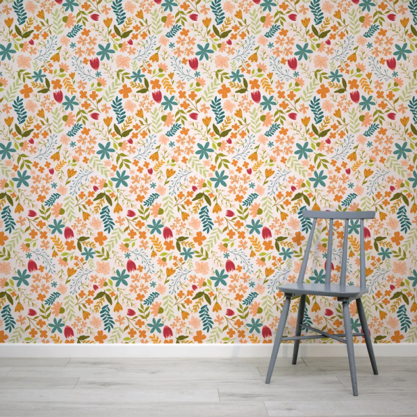 Papel de Parede Floral Rosa Anthea MP