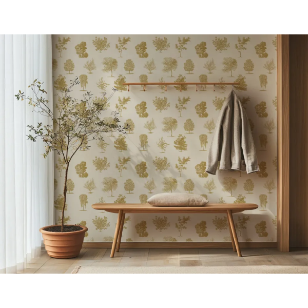 Papel de Parede Paisagem de rvore Mustard MP