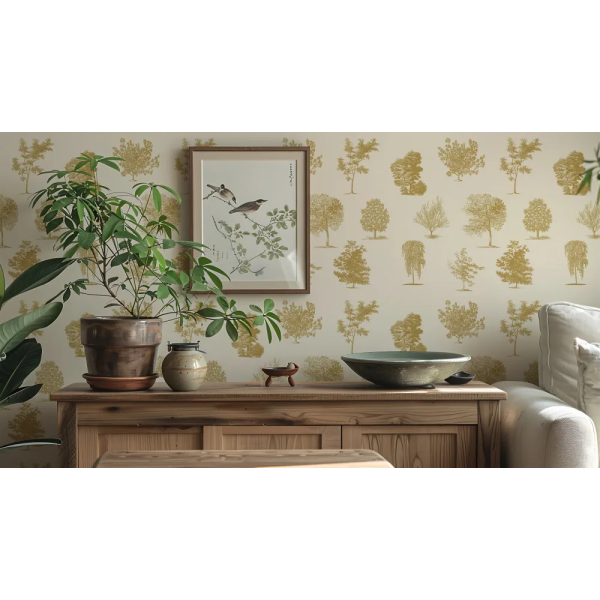 Papel de Parede Paisagem de rvore Mustard MP