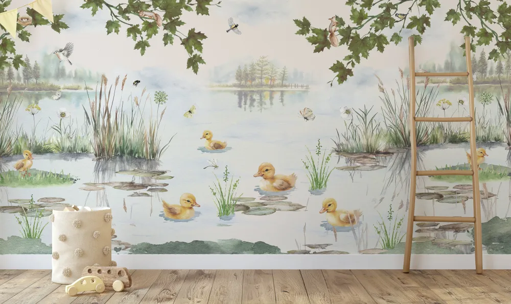 Papel de Parede Aquarela Patinhos Vero MP