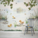 Papel de Parede Aquarela Patinhos Ver�o MP