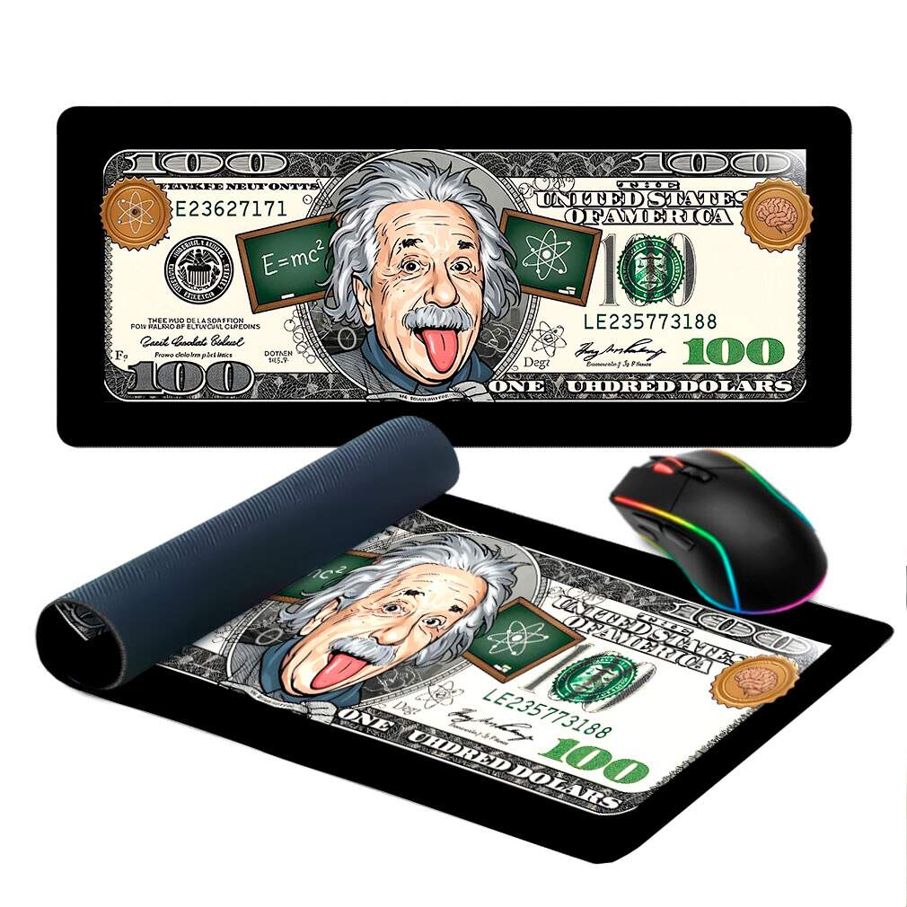 Mouse Pad Albert Einstein Dollar - Fran Adesivos de Parede