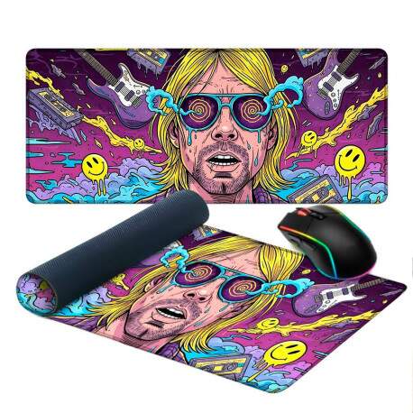 Mouse Pad Kurt Cobain Nirvana Psicodelico