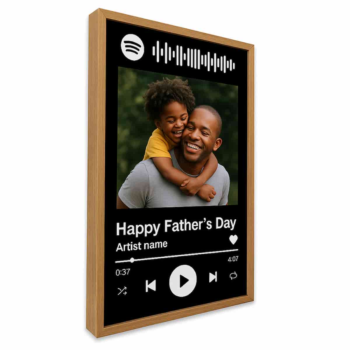 Quadro Decorativo Spotify Com Foto e Msica Personalizada