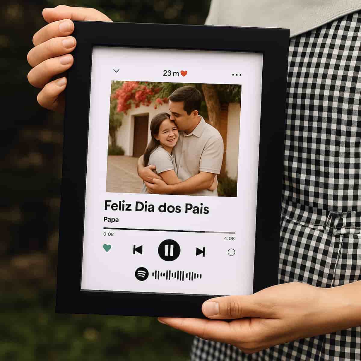 Quadro Spotify Com Foto e Msica Personalizada