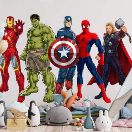 Adesivo de Parede Super-Heris para Quarto Infantil