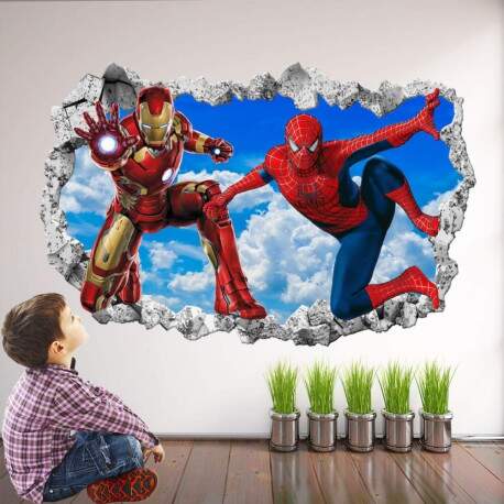 Adesivo de Parede Heris Marvel para Quarto Infantil