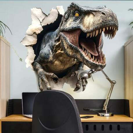Adesivo de Parede 3D Dinossauro Tiranossauro Rex