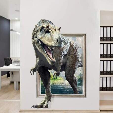 Adesivo de Parede Dinossauro Saltando