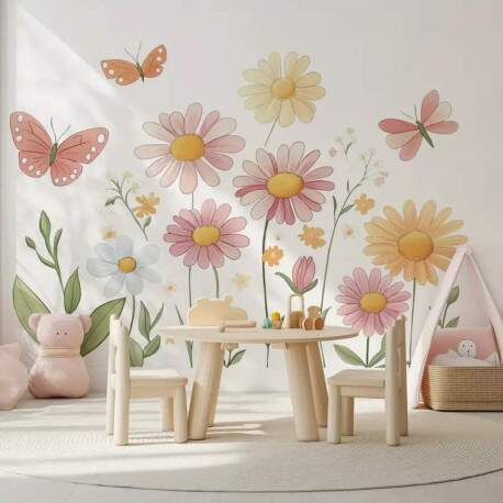 Adesivo de Parede Floral Encantado Infantil