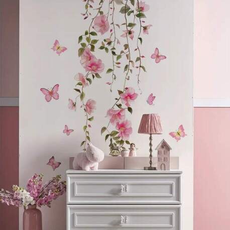 Adesivo de Parede Floral Aconchegante