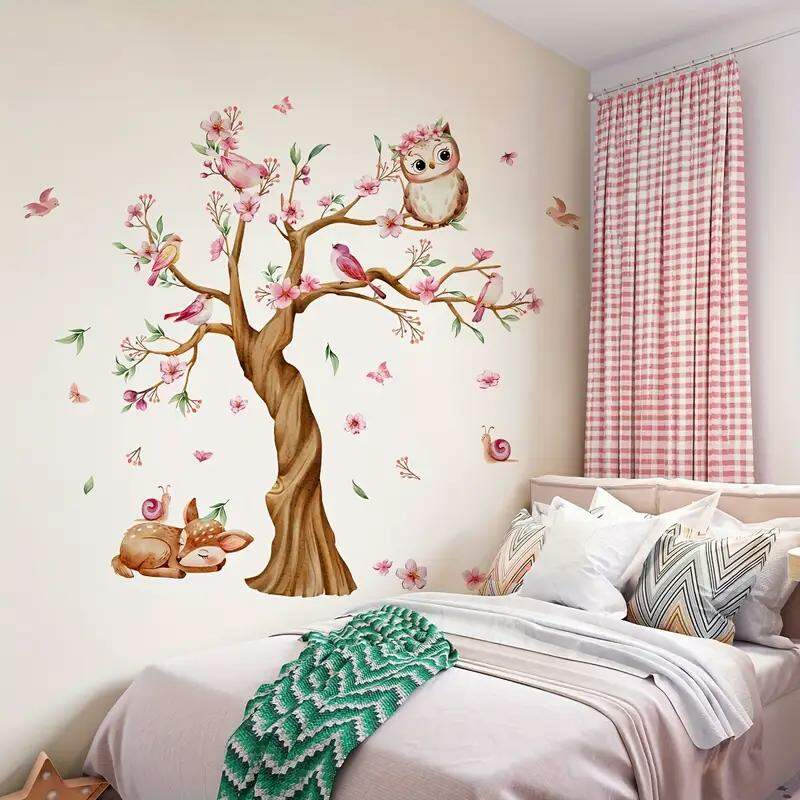 Adesivo de Parede arvore com corujinha