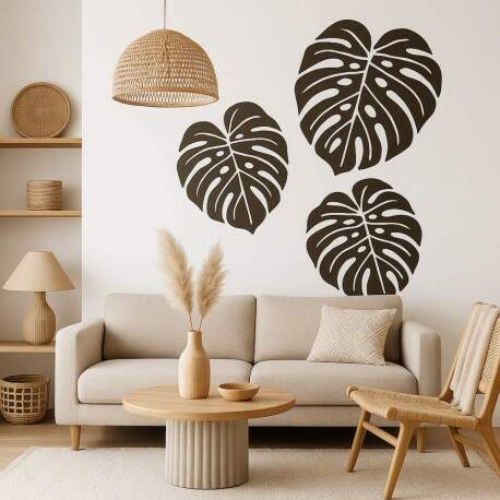 Adesivo de Parede Folhas Monstera