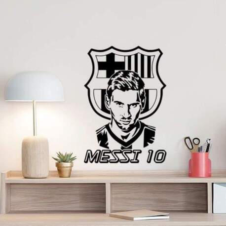 Adesivo de Parede Messi Futebol Arte