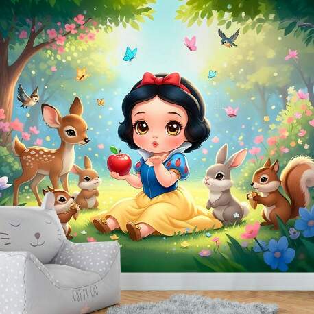 Papel de Parede Branca de Neve Baby no Bosque MP