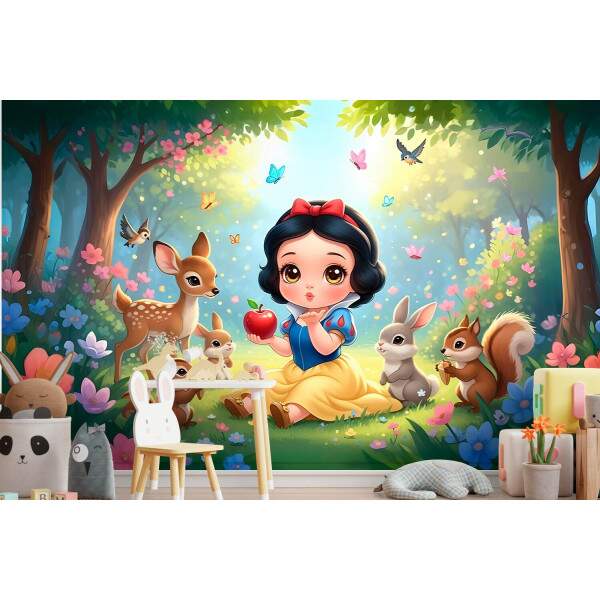 Papel de Parede Branca de Neve Baby no Bosque MP