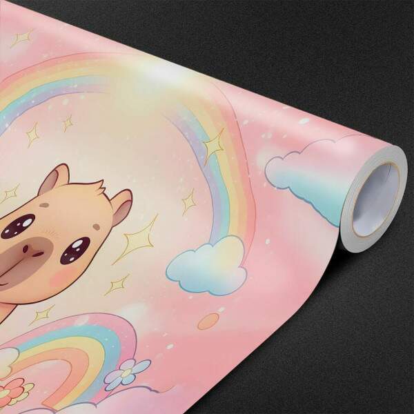 Papel de Parede Capivada Baby Arco ris MP