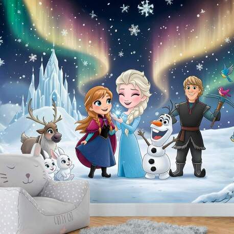 Papel de Parede Frozem e Amigos na Neve MP