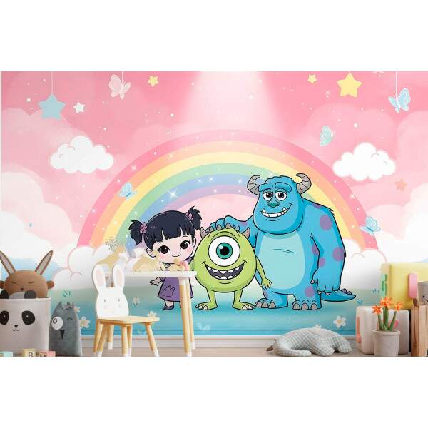 Papel de Parede Monstros SA Baby Arco ris MP