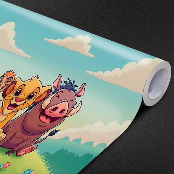 Papel de Parede Rei Leo Timo e Pumba Baby MP