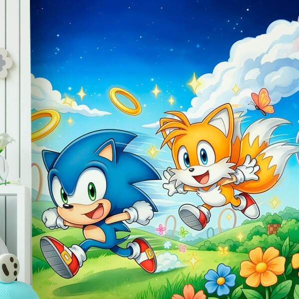 Papel de Parede Sonic e Tails Correndo MP