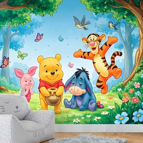 Papel de Parede Turma do Ursinho Pooh MP