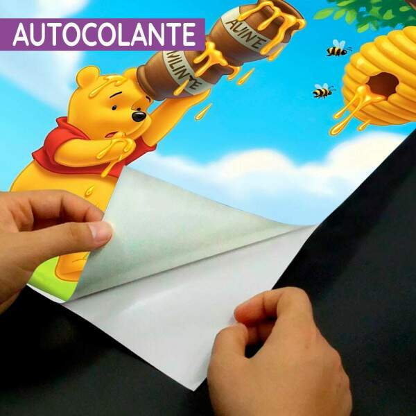 Papel de Parede Ursinho Pooh e Leito Pegando Mel MP