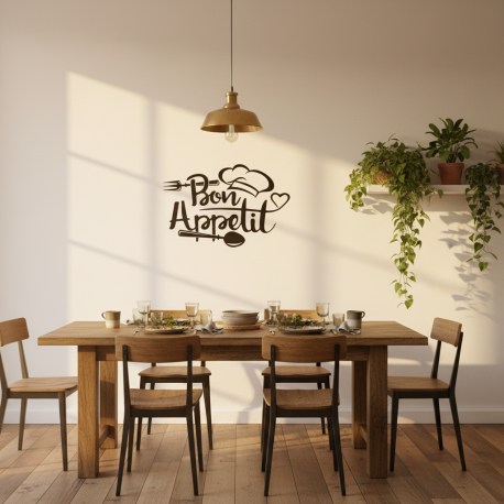 Adesivo de Parede Gourmet Bom Appetit
