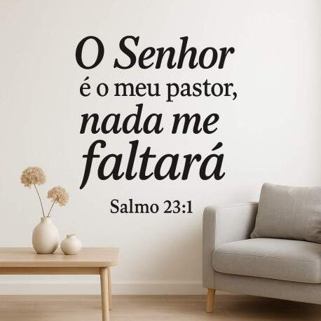 Adesivo de Parede Bblia O Senhor  meu pastor e nada me faltar