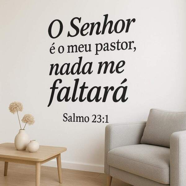 Adesivo de Parede Bblia O Senhor  meu pastor e nada me faltar