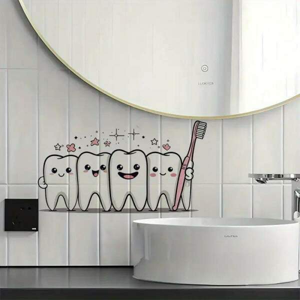 Adesivo de Parede Sorriso Dentes