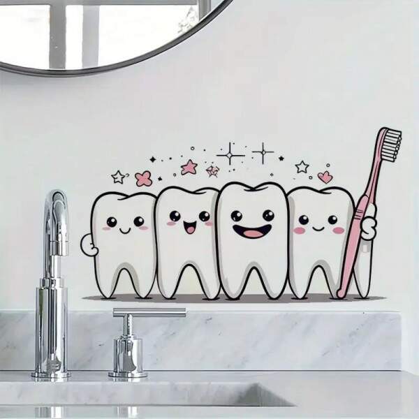 Adesivo de Parede Sorriso Dentes
