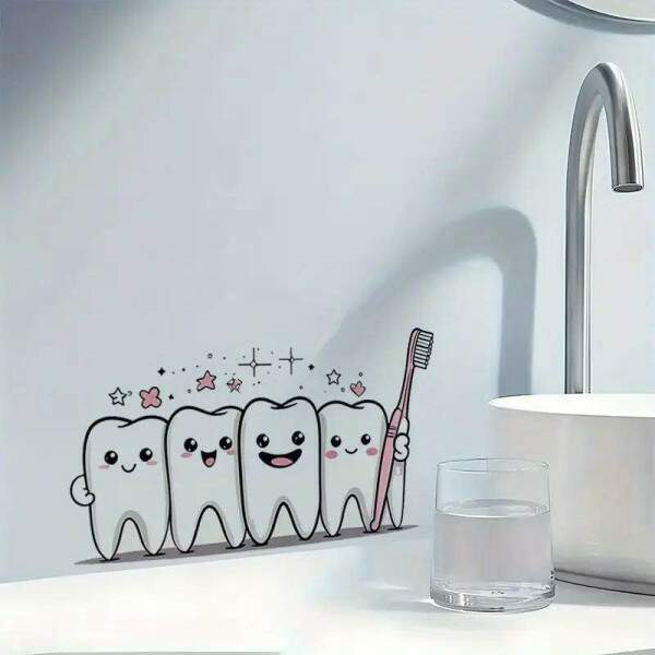 Adesivo de Parede Sorriso Dentes