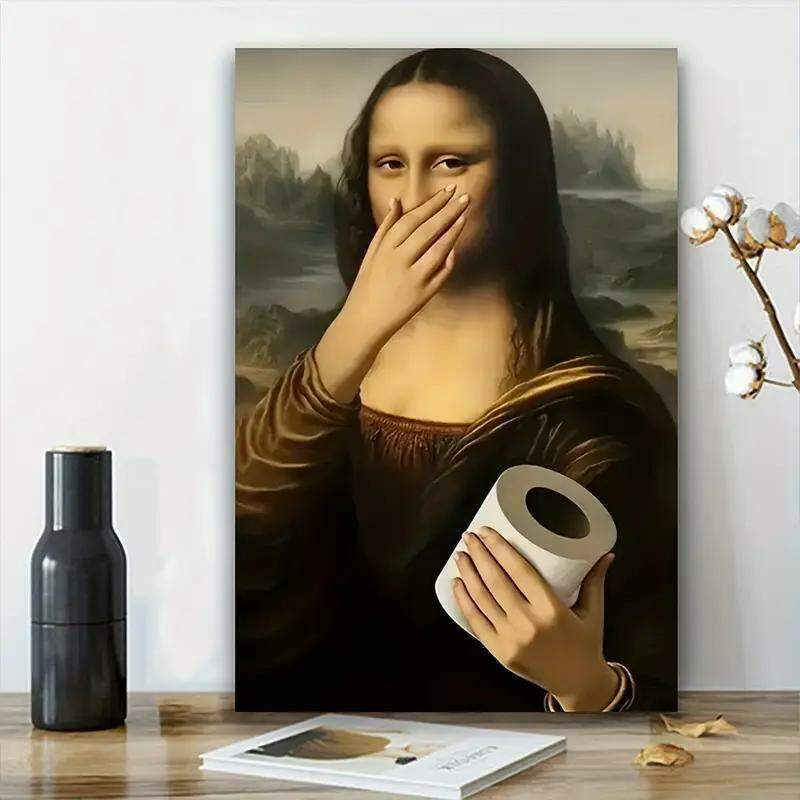 Placa Decorativa Mona Lisa Criativa