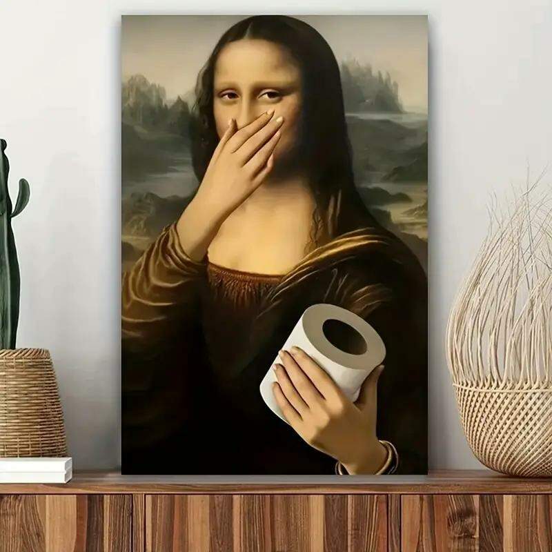 Placa Decorativa Mona Lisa Criativa